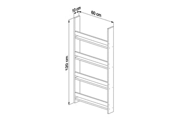 Bokhylle Artemis 3 Hvit - Hvit - Oppbevaring - Hylle - Bokhylle