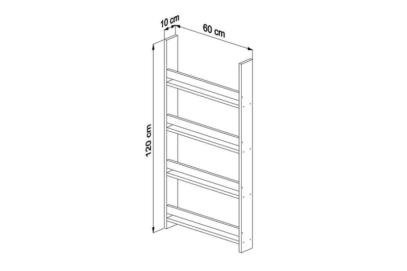 Bokhylle Artemis 3 Hvit - Hvit - Oppbevaring - Hylle - Bokhylle