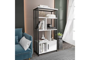 Bokhylle Arven Hvit / Svart - Hvit / Svart - Oppbevaring - Hylle - Bokhylle