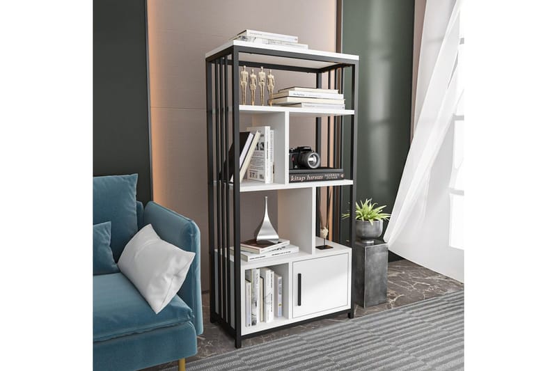 Bokhylle Arven Hvit / Svart - Hvit / Svart - Oppbevaring - Hylle - Bokhylle