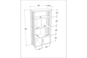 Bokhylle Arven Svart / Hvit - Svart / Hvit - Oppbevaring - Hylle - Bokhylle