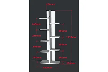 Asillane Bokhylle Pelare - Oppbevaring - Hylle - Bokhylle