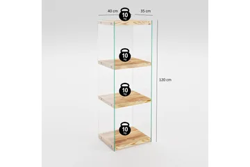 Assanisa Bokhylle 120x40 cm - Natur - Oppbevaring - Hylle - Bokhylle