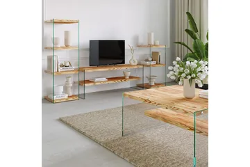 Assanisa Bokhylle 40 cm i Furu - Lysebrun - Oppbevaring - Hylle - Bokhylle