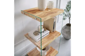 Assanisa Bokhylle 40 cm i Furu - Lysebrun - Oppbevaring - Hylle - Bokhylle