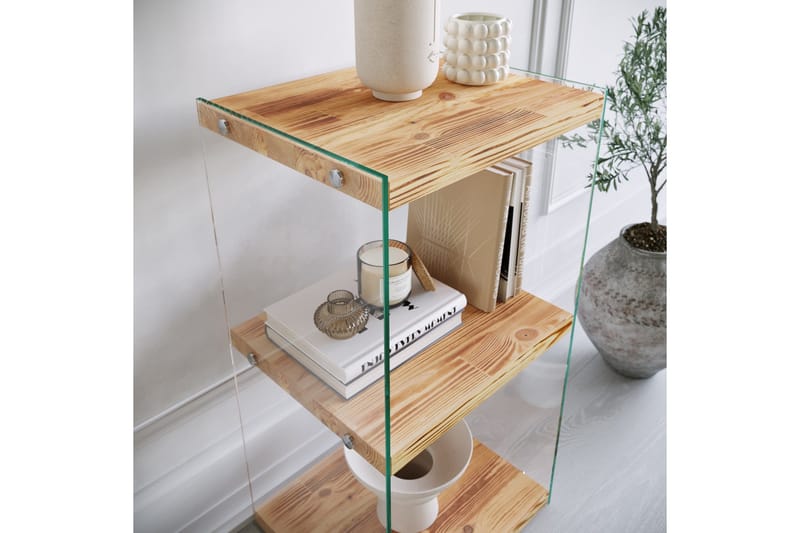 Assanisa Bokhylle 40 cm i Furu - Lysebrun - Oppbevaring - Hylle - Bokhylle