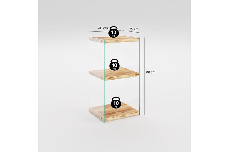 Assanisa Bokhylle 80x40 cm - Natur - Oppbevaring - Hylle - Bokhylle