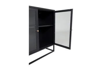 Bakal Bokhylle 85 cm i Glass og Metall - Sort - Oppbevaring - Hylle - Bokhylle