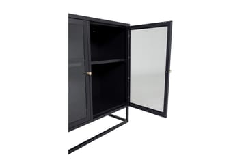 Bakal Bokhylle 85 cm i Glass og Metall - Svart - Oppbevaring - Hylle - Bokhylle