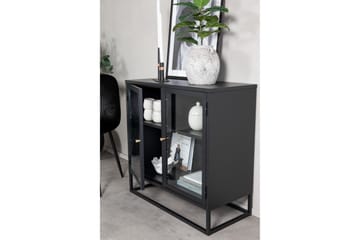 Bakal Bokhylle 85 cm i Glass og Metall - Svart - Oppbevaring - Hylle - Bokhylle