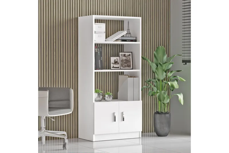 Barrock Bokhylle 38x64 cm - Hvit - Oppbevaring - Hylle - Bokhylle