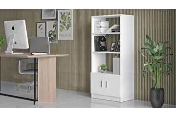 Barrock Bokhylle 63,6 cm i Malt Tre - Hvit - Oppbevaring - Hylle - Bokhylle