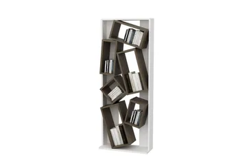 Bokhylle Bloemendal Hvit / Valnøtt - Brun/Hvit - Oppbevaring - Hylle - Bokhylle