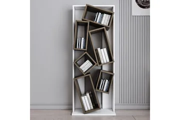 Bokhylle Bloemendal Hvit / Valnøtt - Brun/Hvit - Oppbevaring - Hylle - Bokhylle