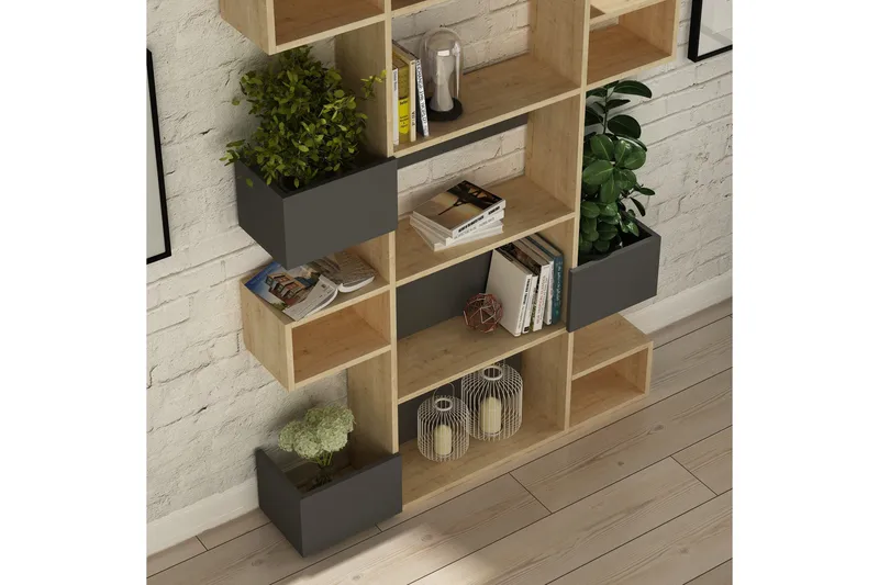 Bodsjö Bokhylle 120 cm - Brun/Grå - Oppbevaring - Hylle - Bokhylle