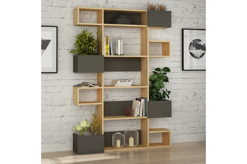 Bodsjö Bokhylle 120 cm - Brun/Grå - Oppbevaring - Hylle - Bokhylle