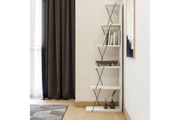 bokhylla Vit|Svart - Oppbevaring - Hylle - Bokhylle