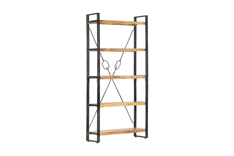 Bokhylle 5 etasjer 90x30x180 cm heltre mango -   - Bokhylle