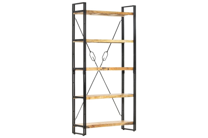 Bokhylle 5 etasjer 90x30x180 cm heltre mango -   - Bokhylle