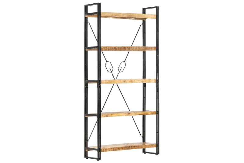 Bokhylle 5 etasjer 90x30x180 cm heltre mango -   - Bokhylle