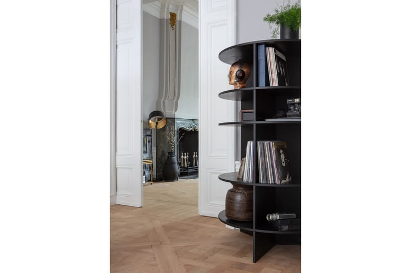Bokhylle Artin 100x76 cm Rund - Oppbevaring - Hylle - Bokhylle