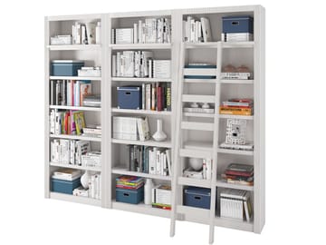 Bokhylle Bailey 29x245 cm - Hvit - Oppbevaring - Hylle - Bokhylle