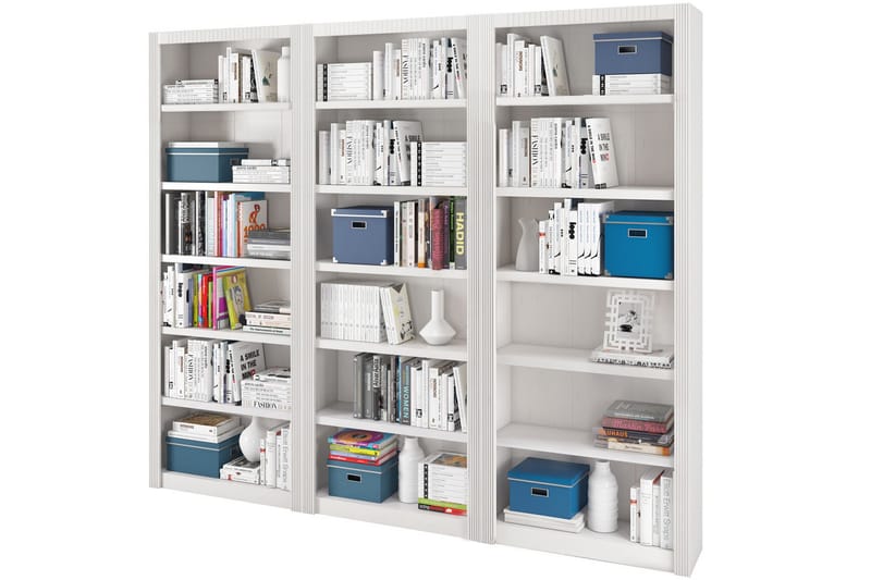 Bokhylle Bailey 29x245 cm - Hvit - Oppbevaring - Hylle - Bokhylle