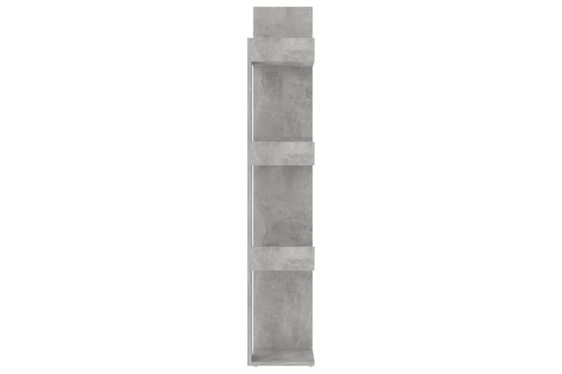 Bokhylle betonggrå 86x25,5x140 cm sponplate - Grå - Bokhylle