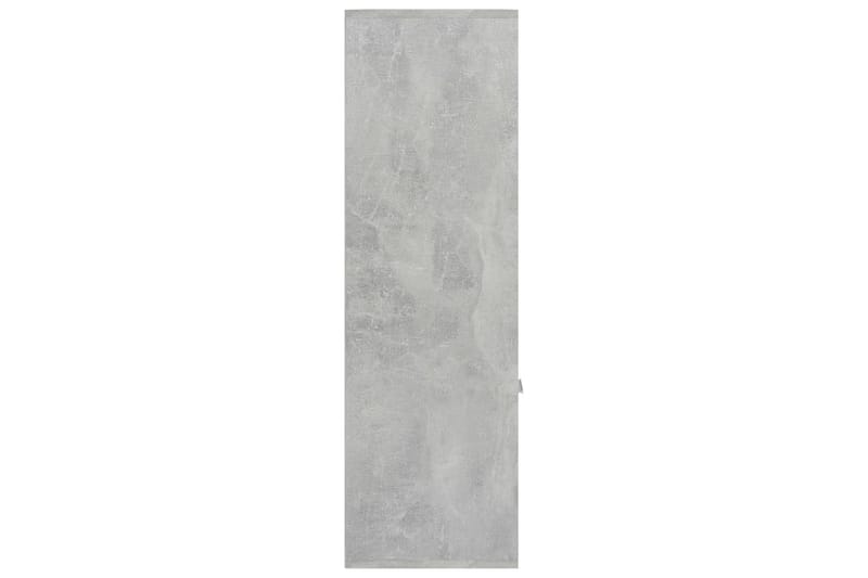 Bokhylle betonggrå 98x30x98 cm sponplate - Grå - Bokhylle