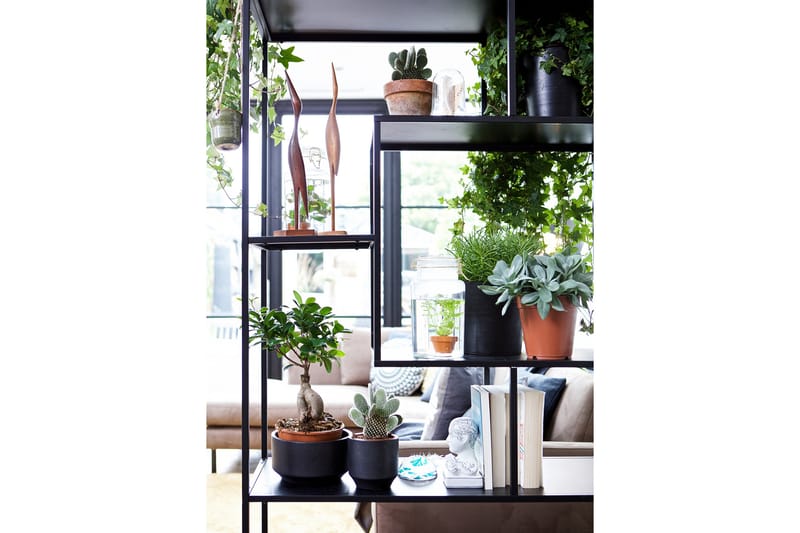 Bokhylle Demetrio 126 cm - Svart - Oppbevaring - Hylle - Bokhylle