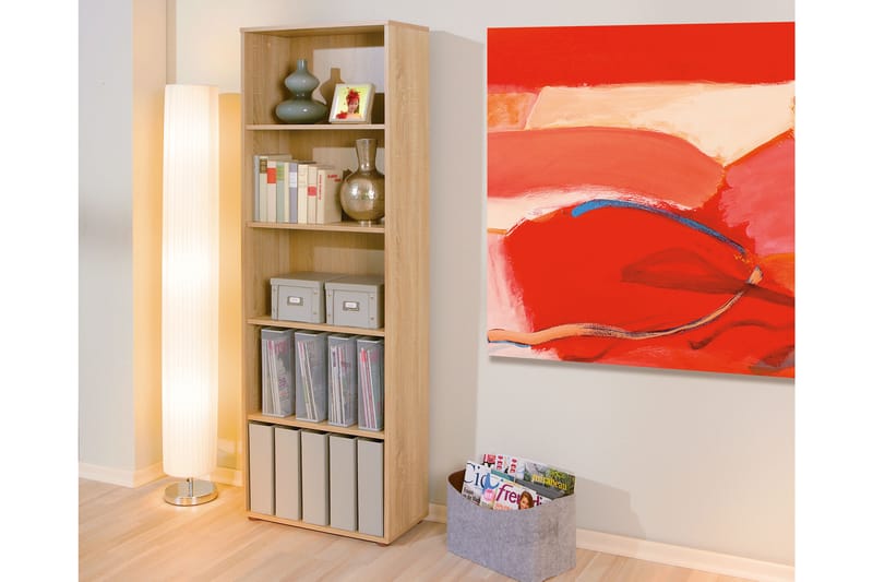 Bokhylle Fairfax 60x180 cm - Lys Eik - Oppbevaring - Hylle - Bokhylle
