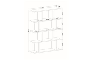 Bokhylle Harmona 90x25 cm - Hvit / Natur - Oppbevaring - Hylle - Bokhylle