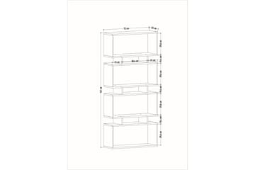 Bokhylle Leadgate 72x25 cm - Antrasitt - Oppbevaring - Hylle - Bokhylle