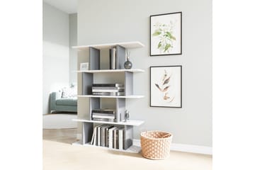 Bokhylle Nachusa bokhylle 90x25 cm Hvit,Antrasitt - Oppbevaring - Hylle - Bokhylle