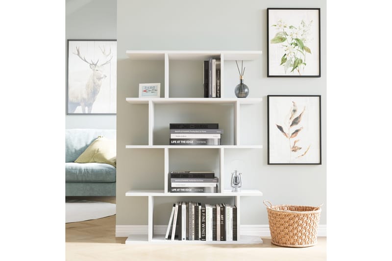 Bokhylle Nachusa bokhylle 90x25 cm Hvit - Oppbevaring - Hylle - Bokhylle