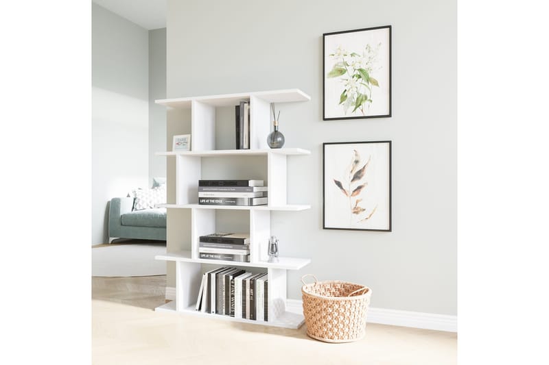 Bokhylle Nachusa bokhylle 90x25 cm Hvit - Oppbevaring - Hylle - Bokhylle
