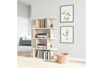Bokhylle Nachusa bokhylle 90x25 cm Tre/natur, hvit - Oppbevaring - Hylle - Bokhylle