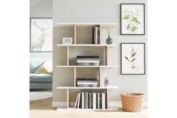 Bokhylle Nachusa bokhylle 90x25 cm Tre/natur, hvit - Oppbevaring - Hylle - Bokhylle