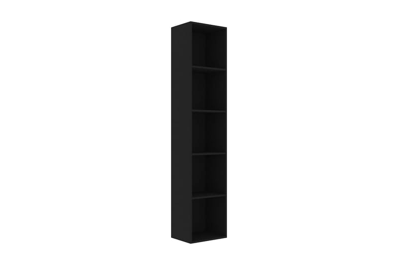 Bokhylle svart 40x30x189 cm sponplate - Bokhylle