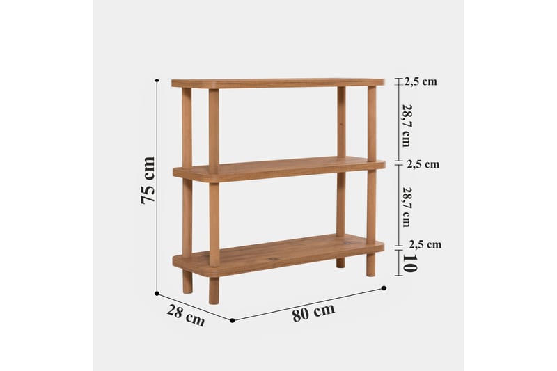 Bokhylle Zakkum 80x75 cm - Grønn - Oppbevaring - Hylle - Bokhylle