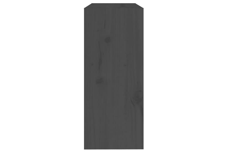 Bokhylle/romdeler grå 60x30x71,5 cm heltre furu - Grå - Bokhylle
