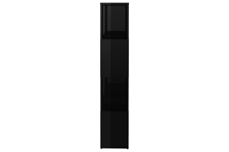 Bokhylle/Romdeler høyglans svart 60x24x124,5 cm - Svart - Bokhylle