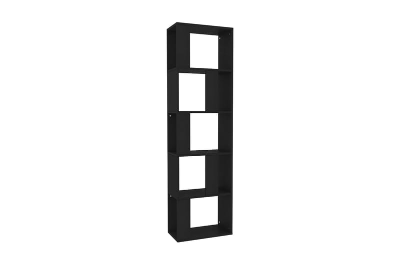 Bokhylle/Romdeler svart 45x24x159 cm sponplate - Bokhylle