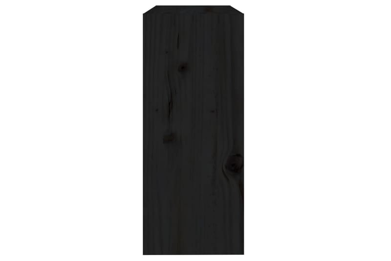 Bokhylle/romdeler svart 60x30x71,5 cm heltre furu - Svart - Bokhylle