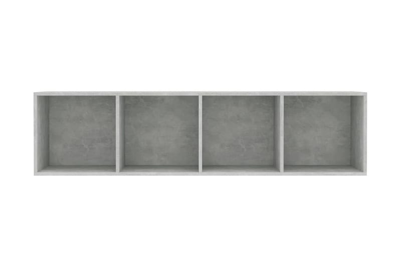 Bokhylle/TV-benk betonggrå 143x30x36 cm - Grå - Bokhylle