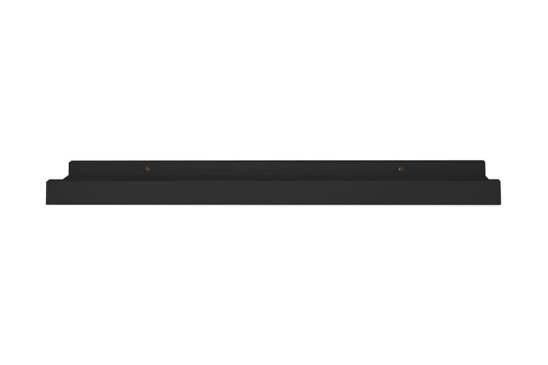 Flytende vegghyller 2 stk svart 40x9x3 cm MDF - Boklist - Bildehylle & bildelist