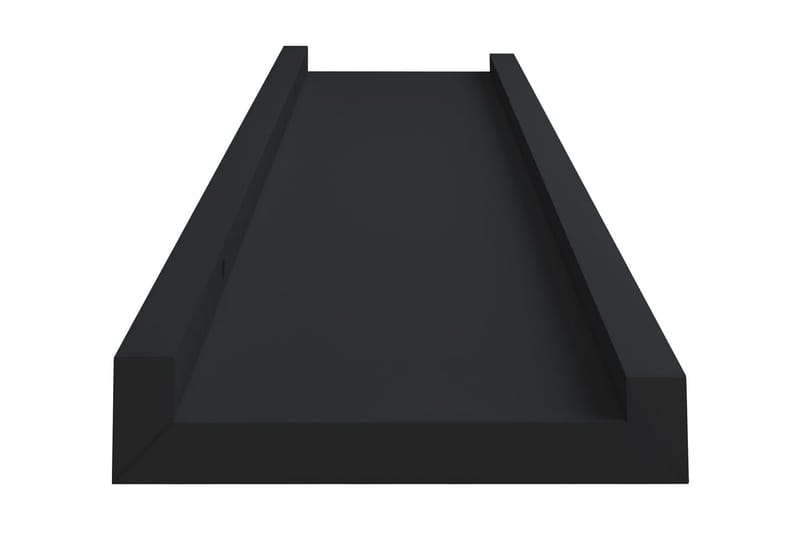 Flytende vegghyller 2 stk svart 40x9x3 cm MDF - Boklist - Bildehylle & bildelist