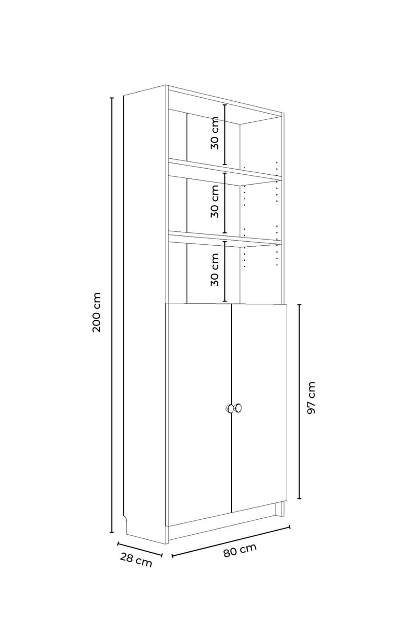 Bookshelf Hanah Home - Oppbevaring - Hylle - Bokhylle