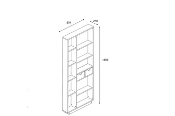 Bookshelf Hvit - Hvit - Oppbevaring - Hylle - Bokhylle
