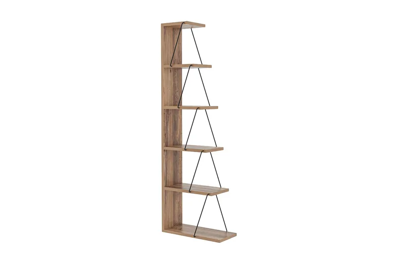 Bookshelf Pine|Svart, Natur/Svart